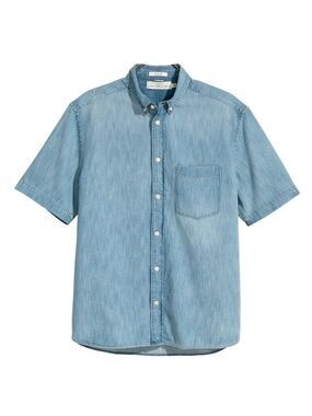 GAP DENIM SHORT SLEEVED BUTTON DOWN SHIRT TEEN ( UNISEX) SZ XXXL 18-20